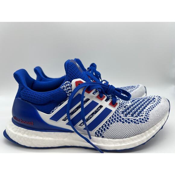 adidas Ultraboost 1.0 Cloud White Royal Blue Running Shoes IH3018 Men's Size 7.5 - Picture 1 of 12